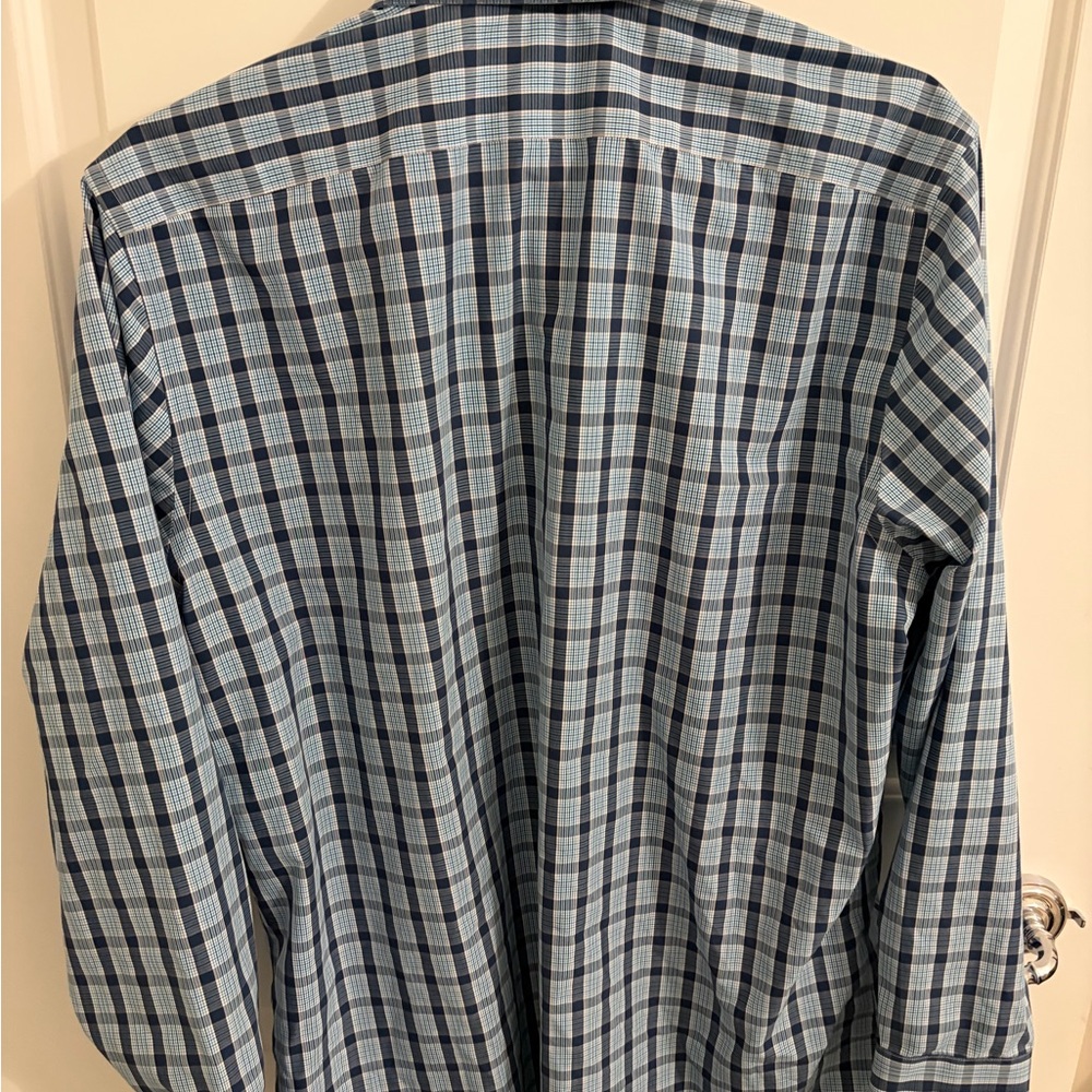Banana Republic Blue Plaid Men's Shirt - Picture 3 of 4